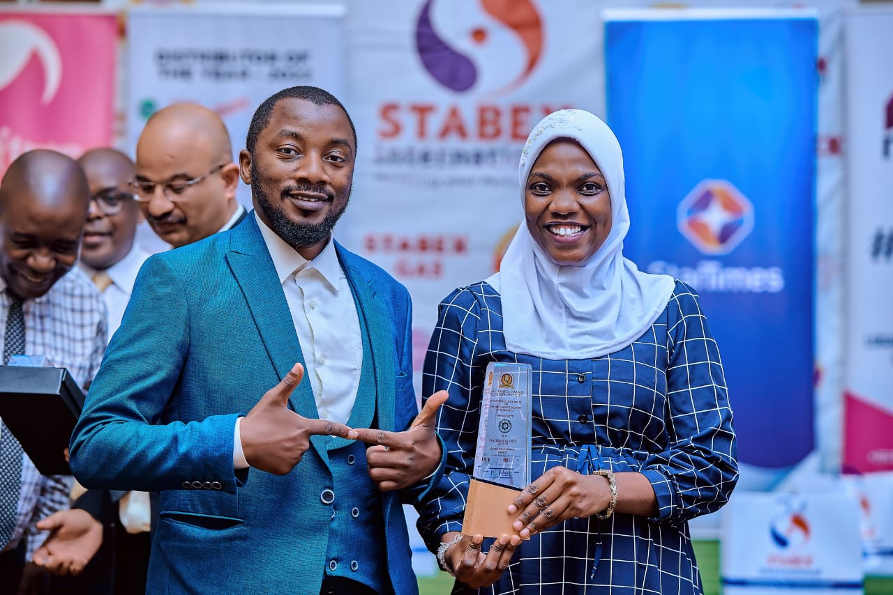 Uganda Halal Bureau celebrating after receiving an award at the East Africa Brand Quality Awards 2022