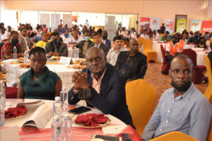 Guests listen attentively during the East Africa Brand and Quality Awards (EABQA) ceremony held at Golf Course hotel on Thursday 17 December, 2021. Photo by Shamim Saad